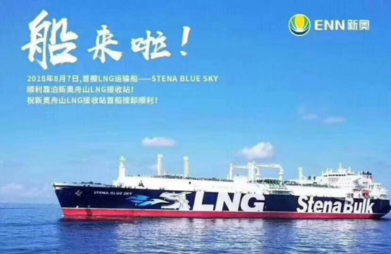 LNG运输船-STENA BLUE SKY靠泊斯奥舟山LNG接收站
