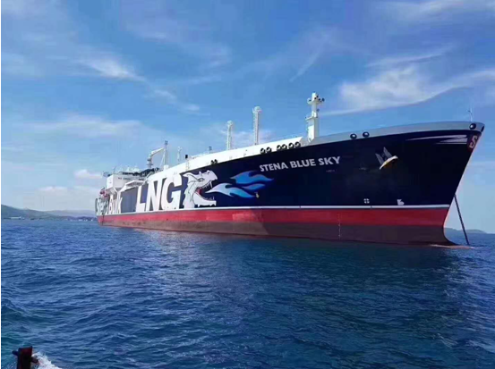 LNG运输船-STENA BLUE SKY靠泊斯奥舟山LNG接收站